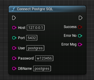 [UE插件DTPostgreSQL] PostgreSQL Connector 使用蓝图连接操作 PostgreSQL 数据库说明